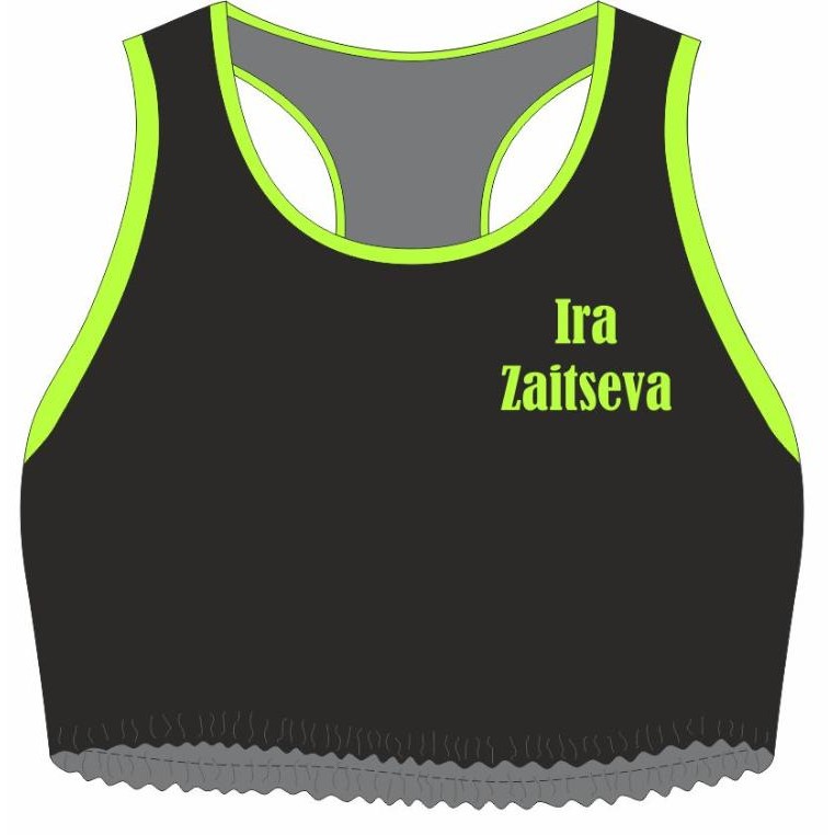 CROP TANK TOP BLACK&GREEN