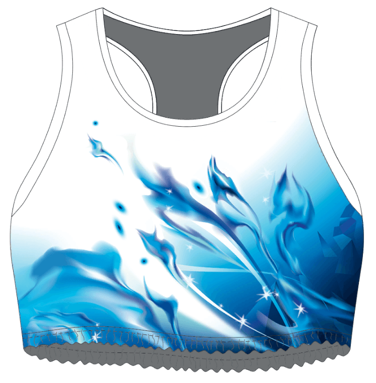CROP TANK TOP BLUE FLAME