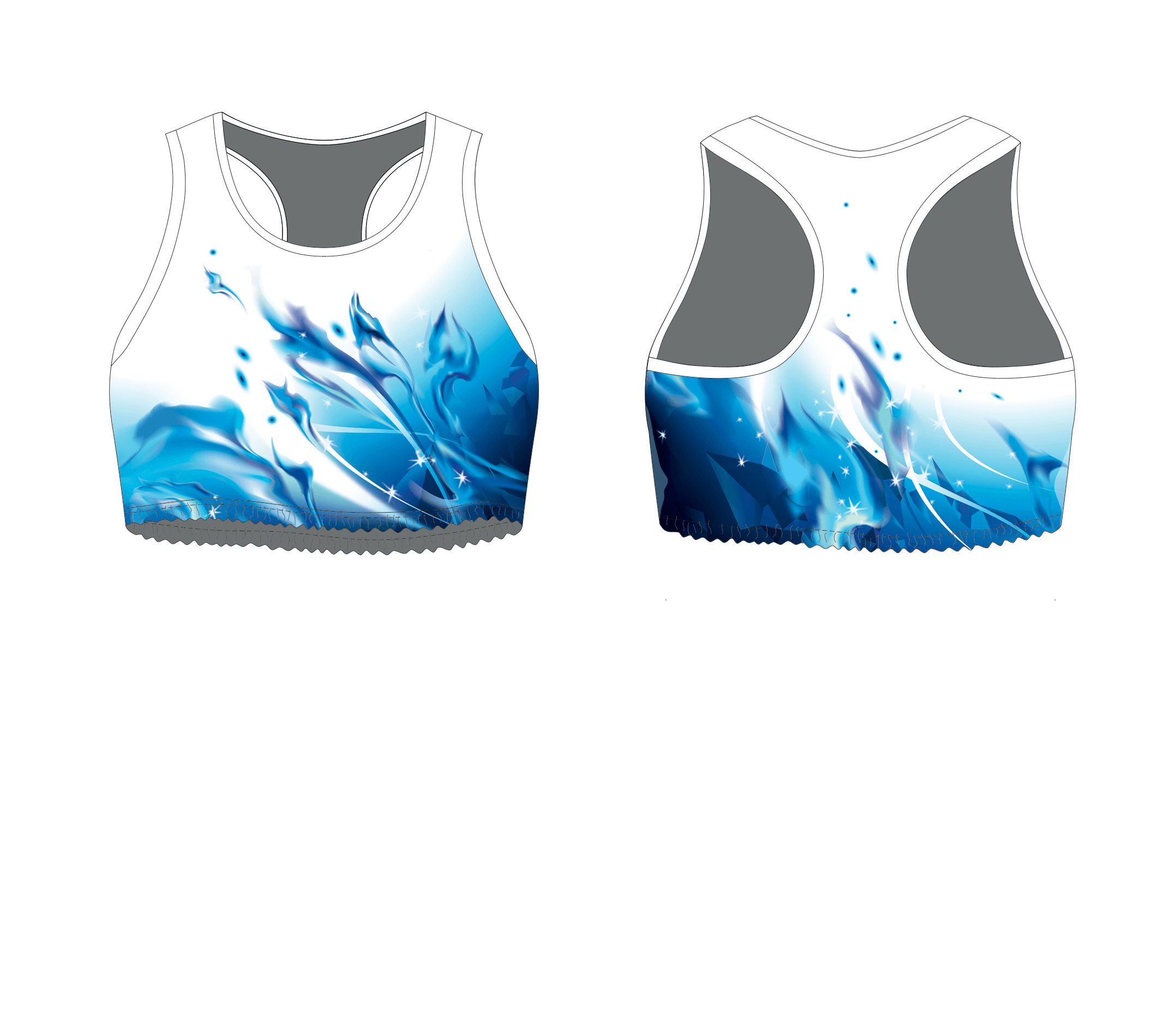 CROP TANK TOP BLUE FLAME — фото 3