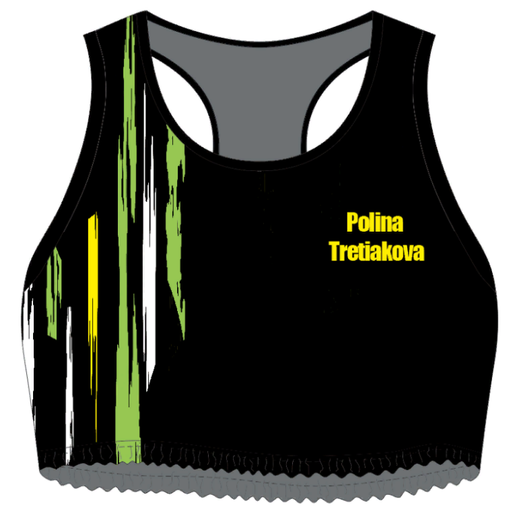CROP TANK TOP GREEN STRIPES