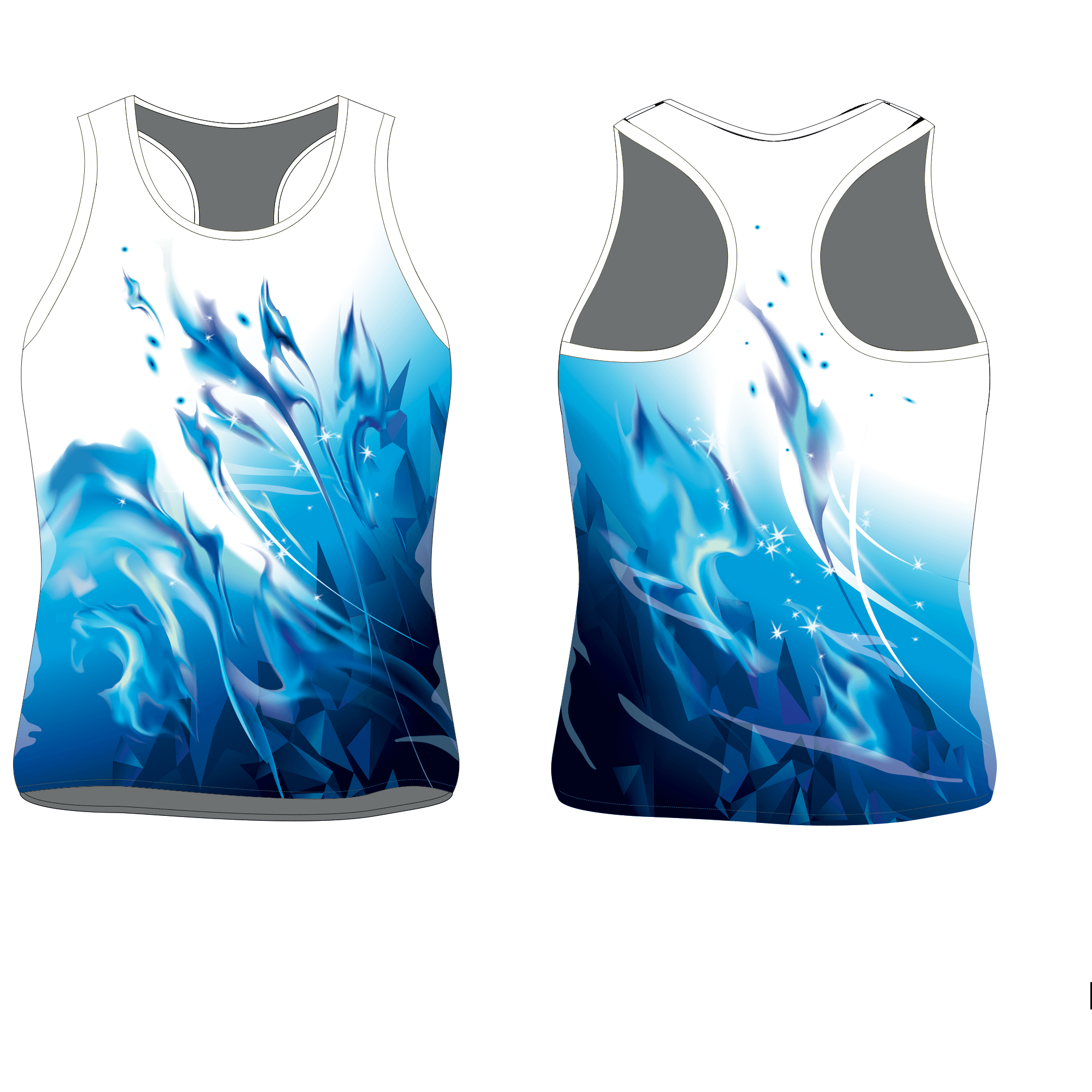 TANK TOP BLUE FLAME — фото 3