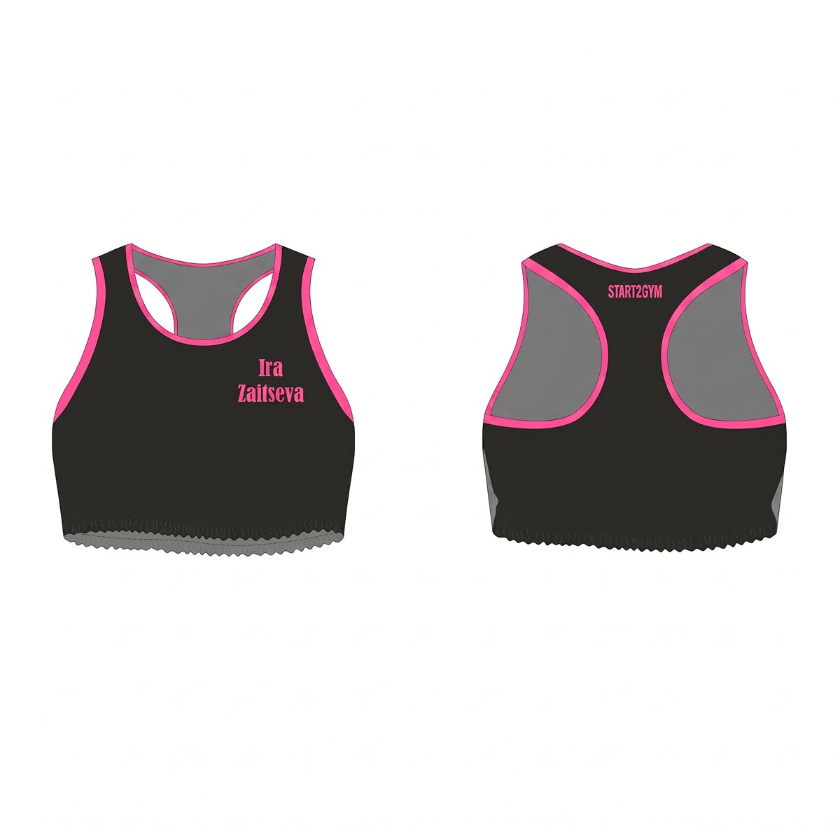 CROP TANK TOP BLACK&PINK