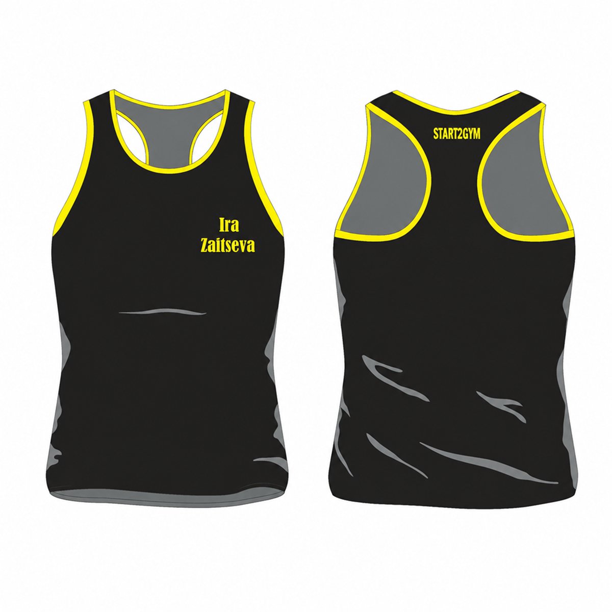 TANK TOP BLACK&YELLOW