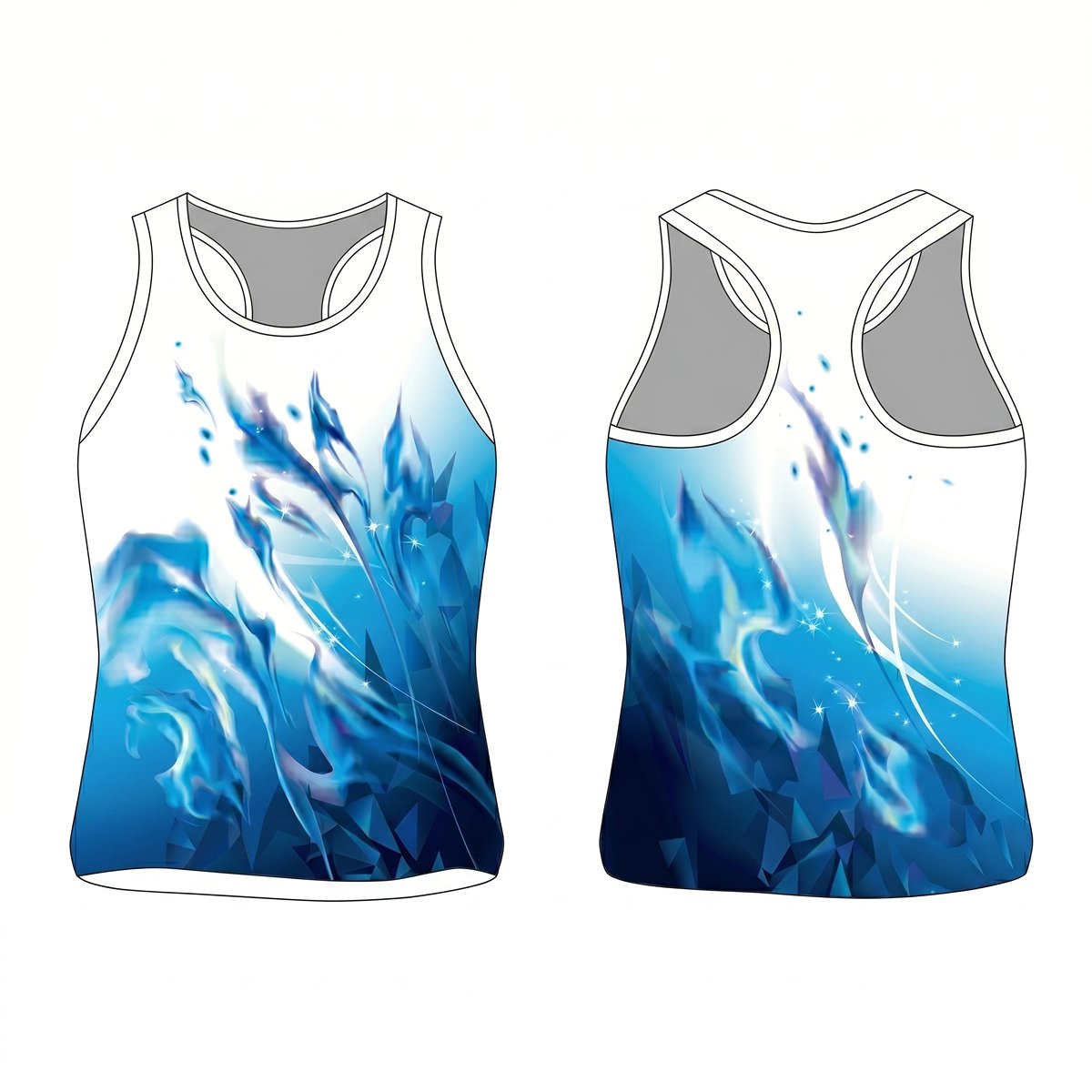 TANK TOP BLUE FLAME